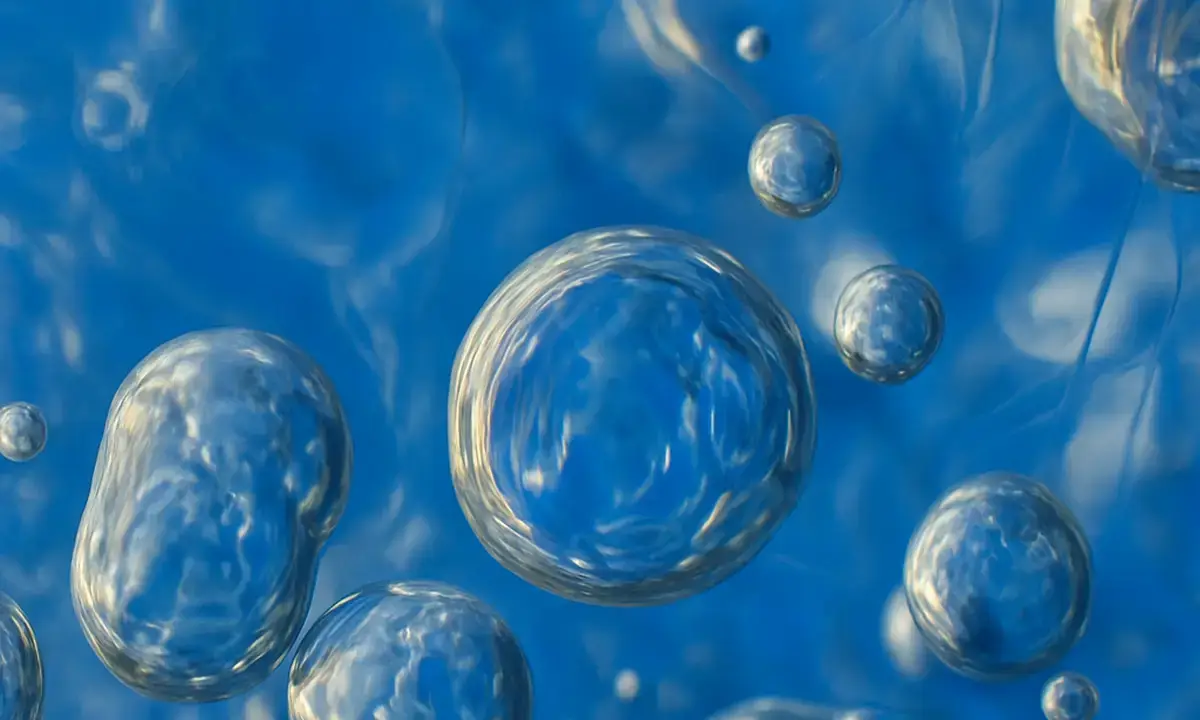 Ancient air bubbles in ice core