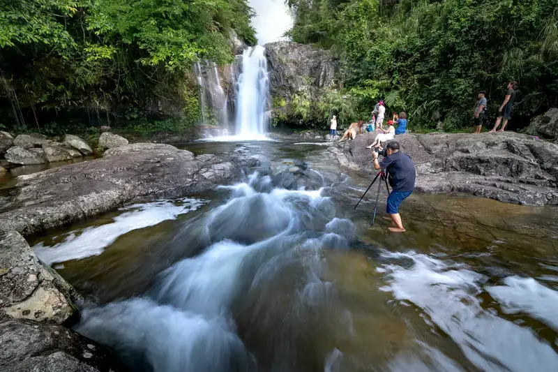 Beautiful jungle waterfall